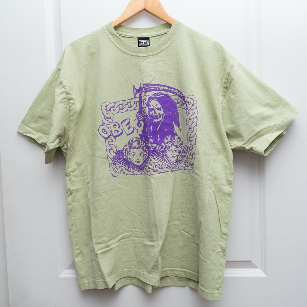 OBEY green reaper heavyweight cotton t-shirt